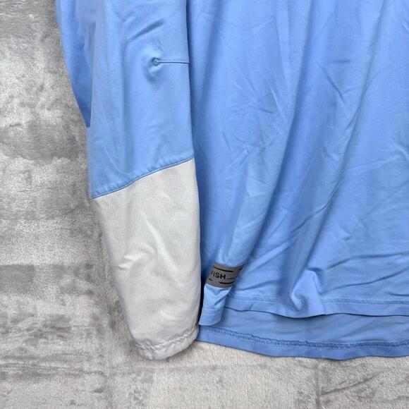 Under Armour Fish HeatGear Long Sleeve Shirt Blue White Men Size L Outdoor Sun - Picture 7 of 10